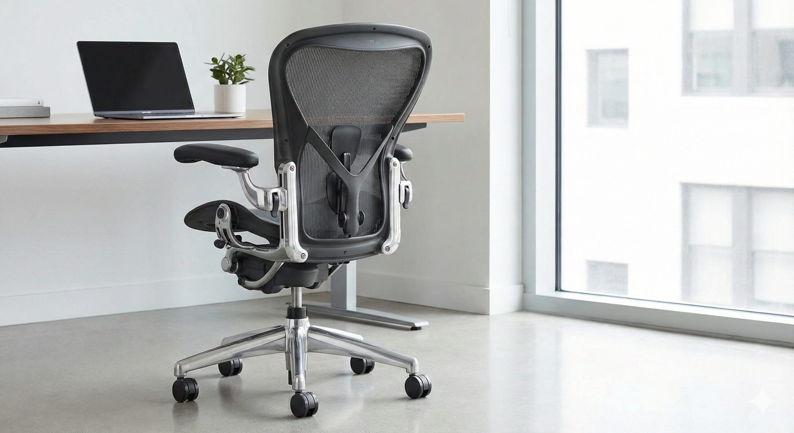 アーロンチェアの背もたれとランバーサポートのアップ