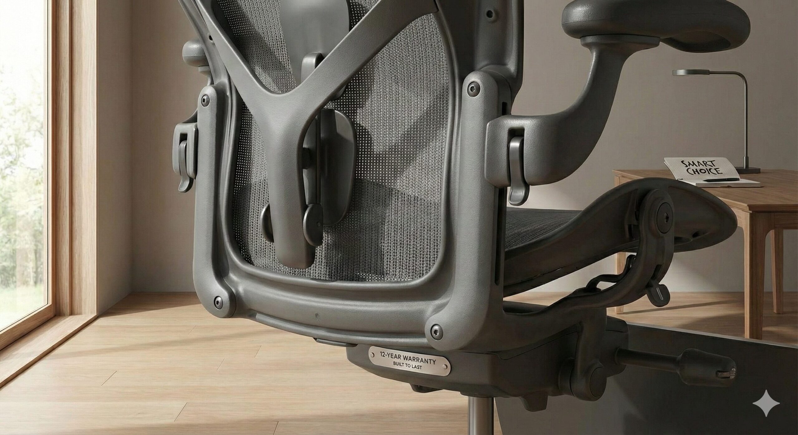 ハーマンミラー製品の品質を保証する12年間の長期保証ロゴ