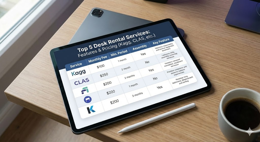 主要レンタルサービスのロゴと比較表のイメージ