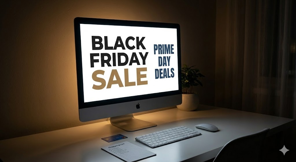 ブラックフライデーやプライムデーでの大幅割引をイメージした画像