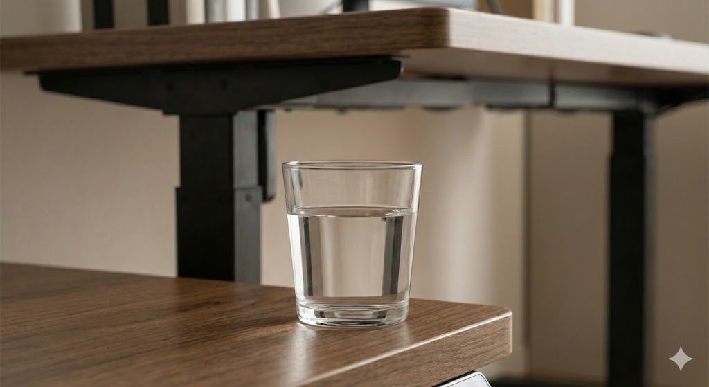 フレキシスポットの安定性とモニターの揺れ対策