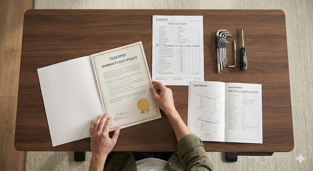 過酷な耐久テストを受ける電動昇降デスクのシミュレーション