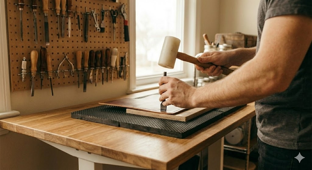 マンションの室内で、防音対策を施したデスクで作業する作家の姿