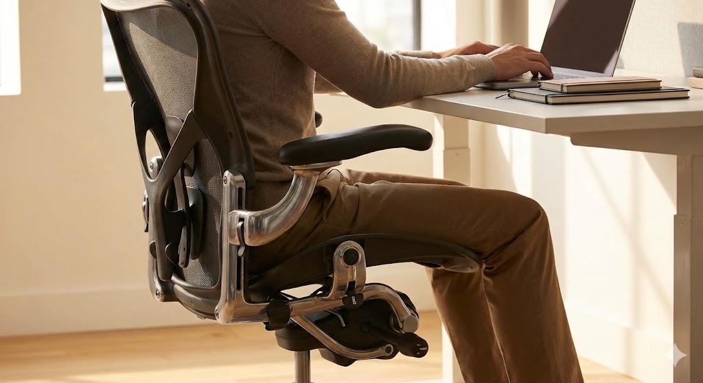 オカムラ製シルフィーなどの前傾チルト機能を搭載した高機能オフィスチェア