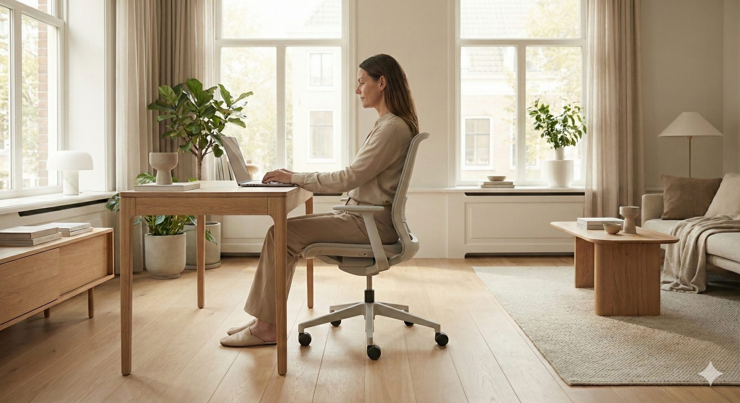 パームワークチェアの人間工学に基づいた曲線美