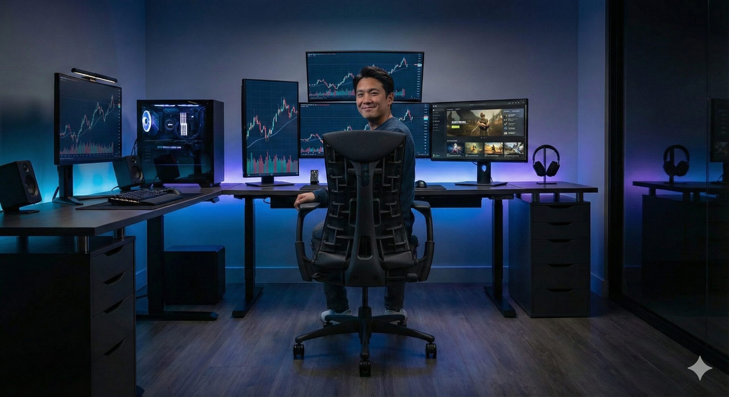 デスクチェアのパーツメンテナンスと修理の様子