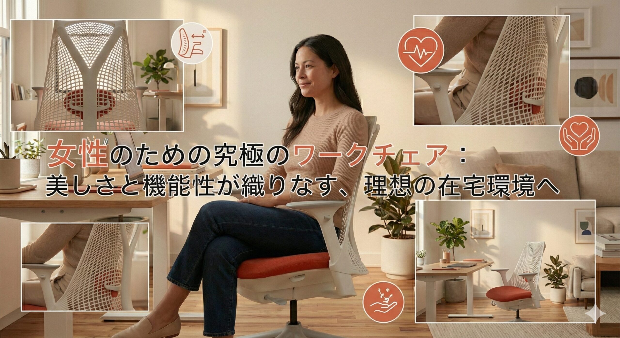 デスク環境をおしゃれに彩るセイルチェアの全体像