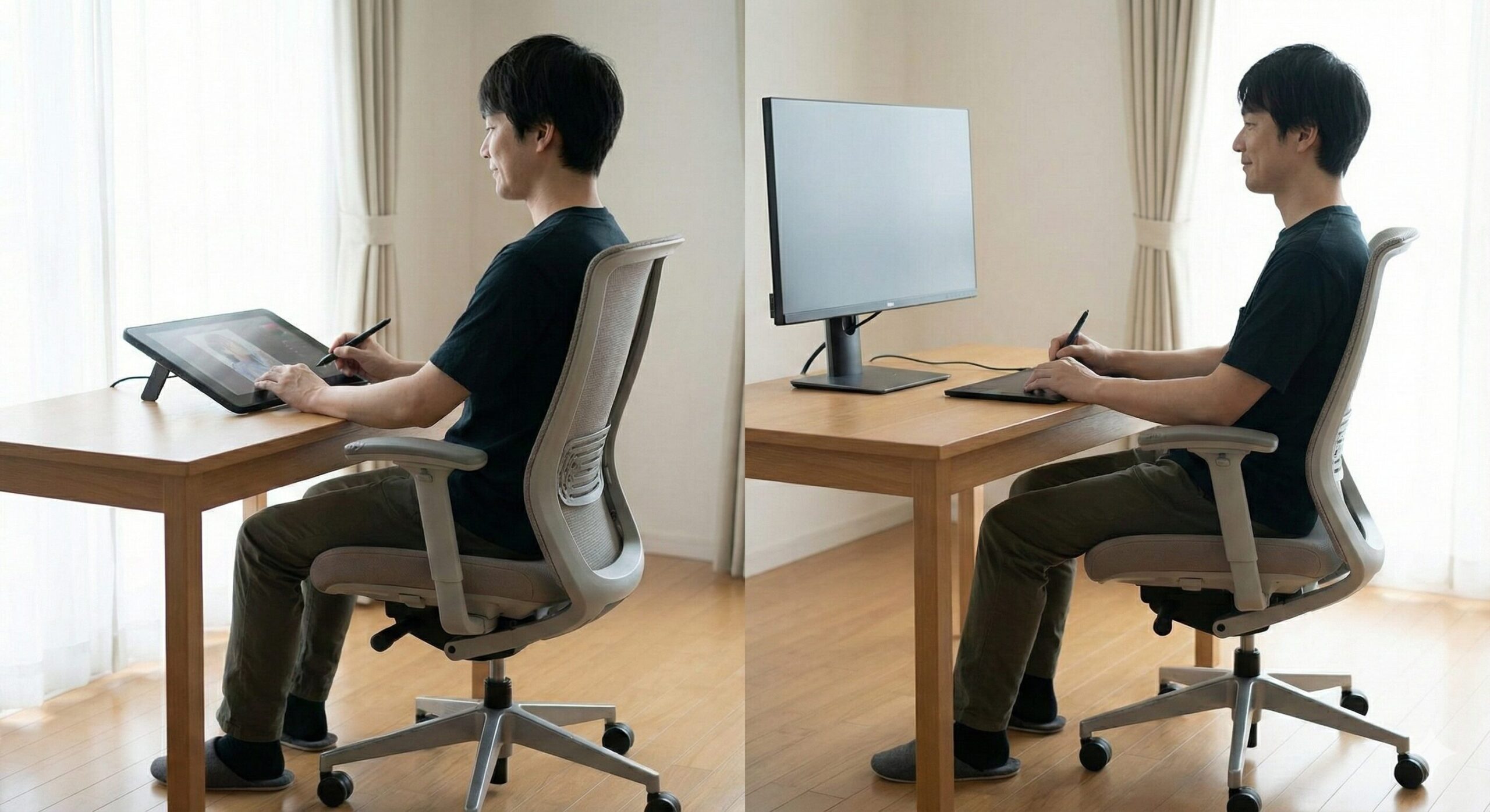 自分にぴったりのワークチェアを選ぶためのチェックポイントを示すイラスト