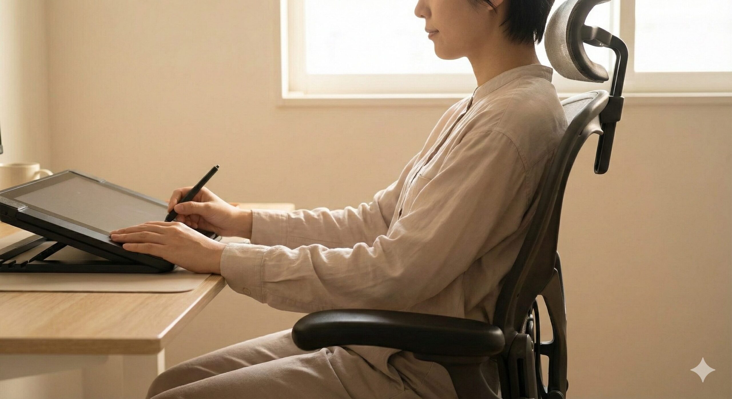 椅子と周辺機器を組み合わせたトータルな作業環境の完成形