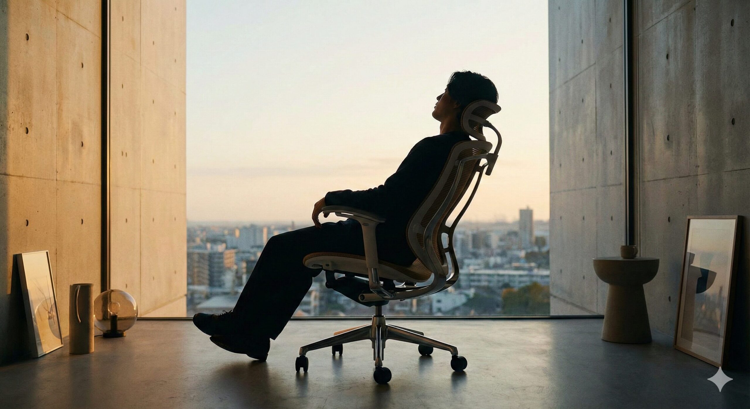 イタリアのデザイン巨匠ジウジアーロによる流麗なチェアデザイン