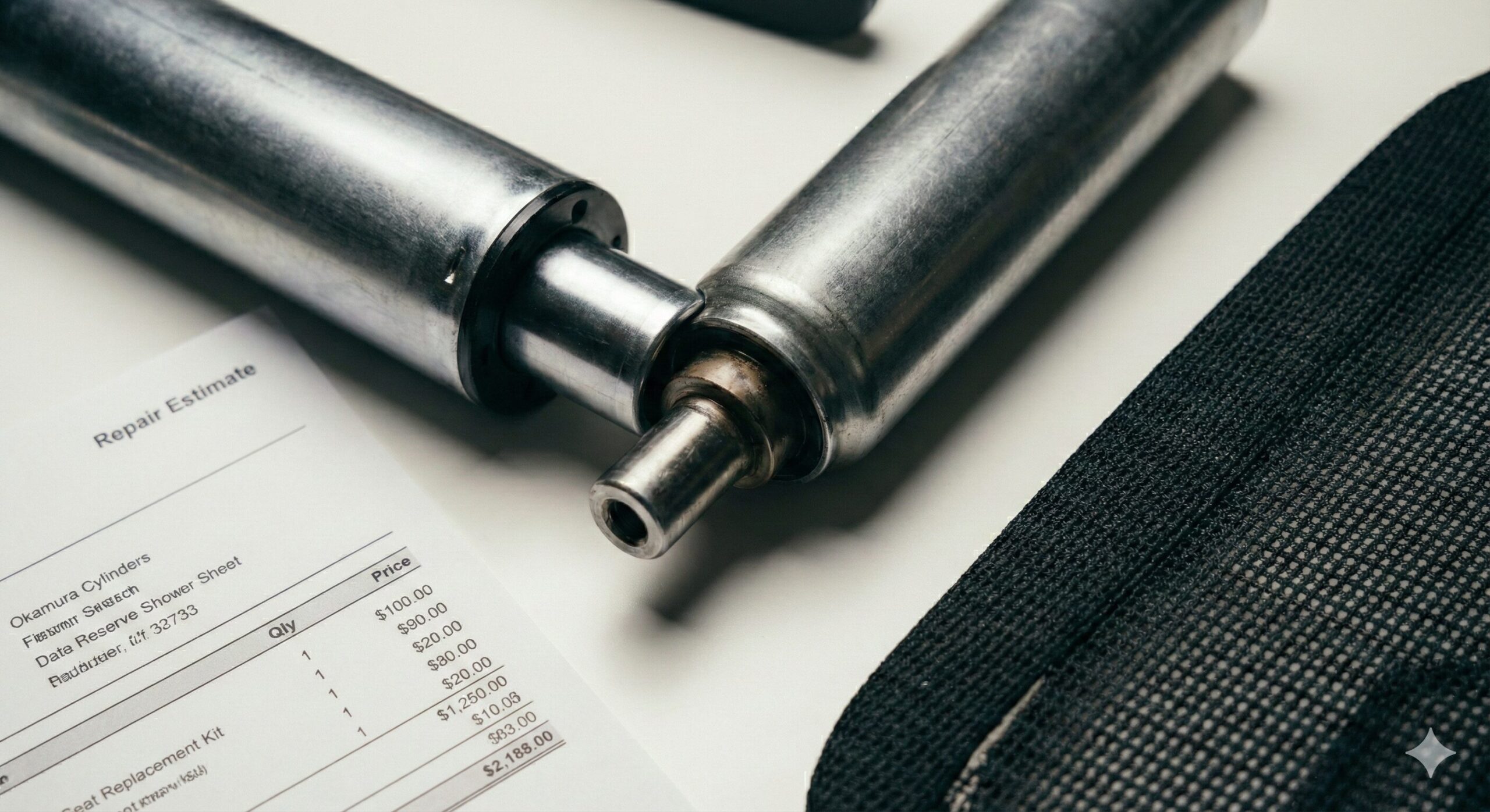 椅子の修理パーツと工具のイメージ