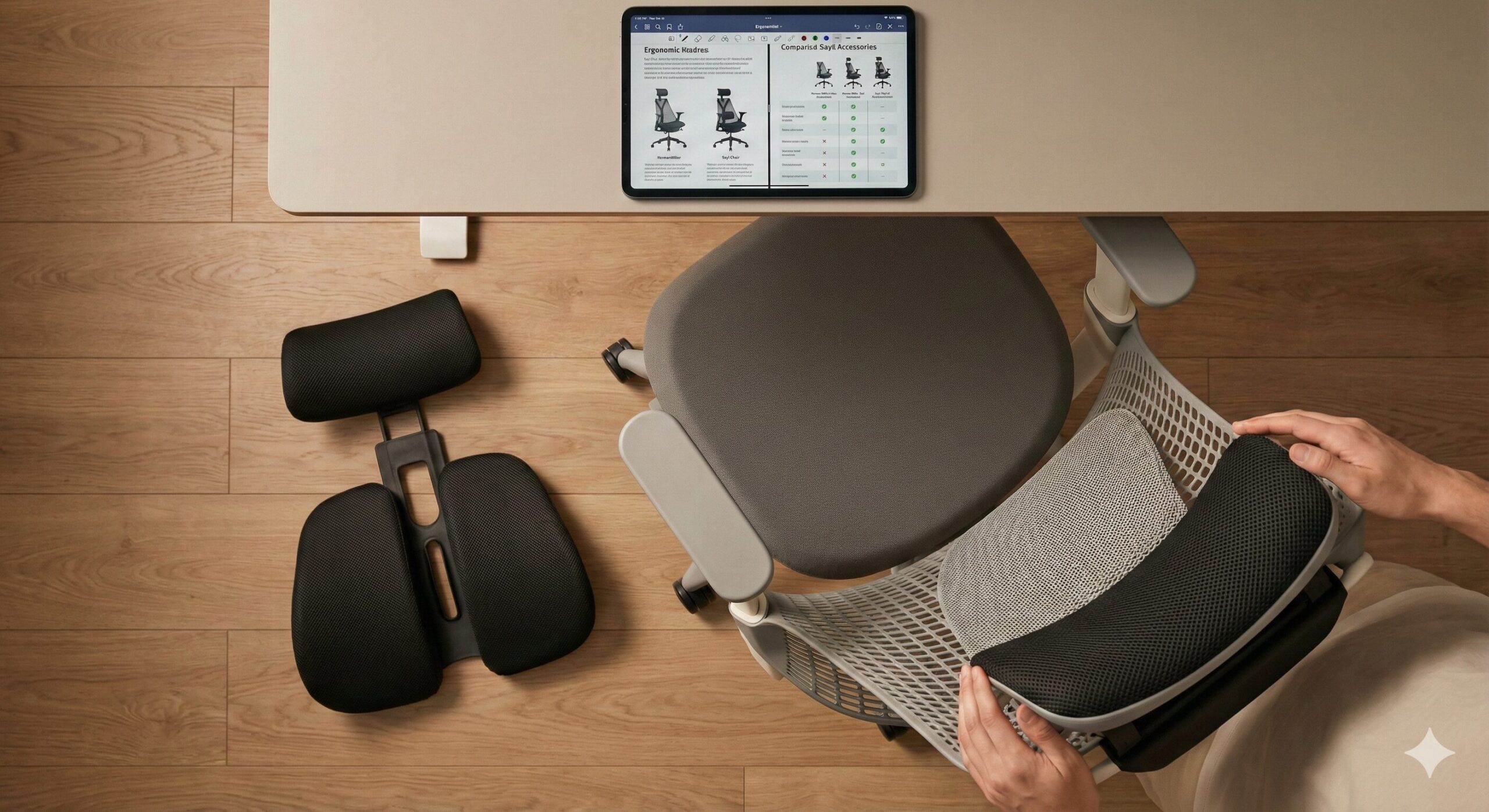 セイルチェアの日常的なお手入れをする様子